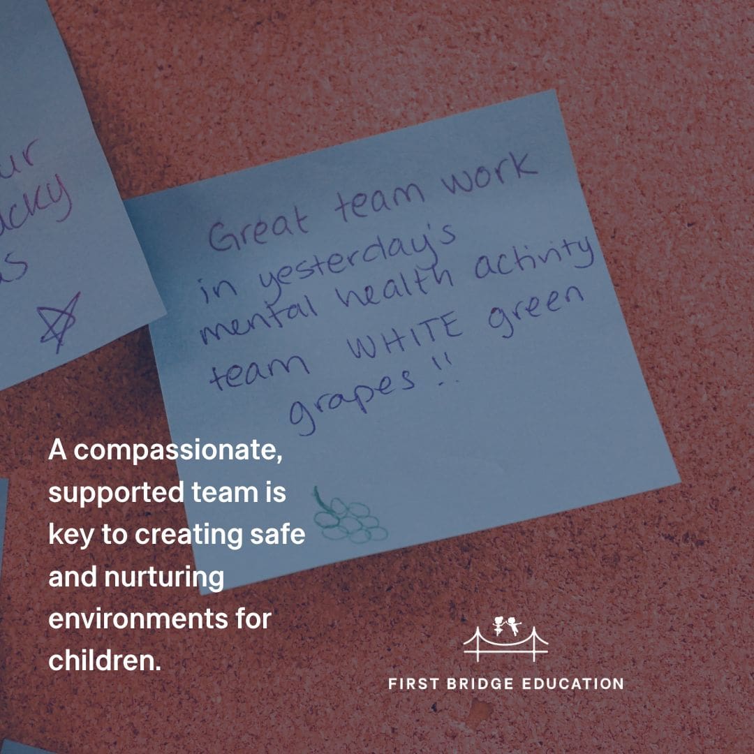 Colleague notes of appreciation for team mental health leads